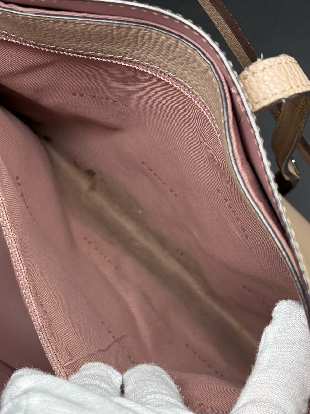 Coach Pebbled Leather Tote in Taupe - Picture 16 of 16